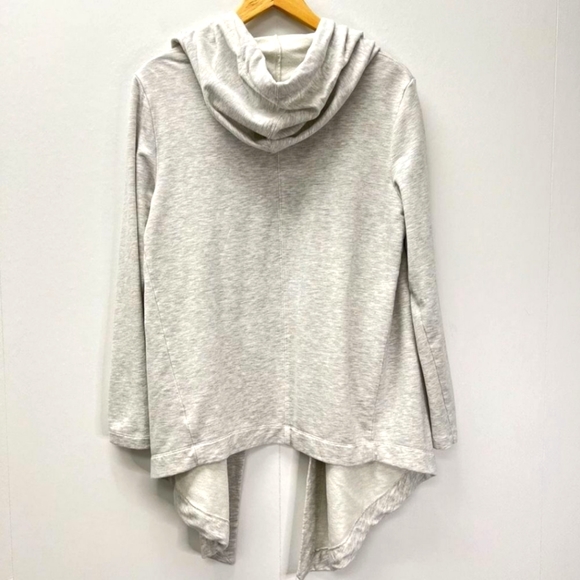 Athleta Vista Wrap Open Front Hoodie Sweatshirt Size XS Heathered Grey EUC $89 - Picture 7 of 10